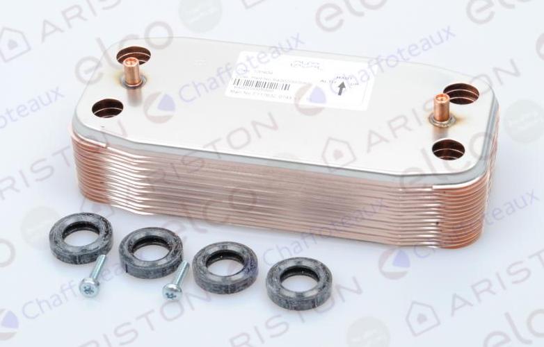 ARISTON теплообменник ГВС 65104333 ARISTON теплообменник ГВС 65104333